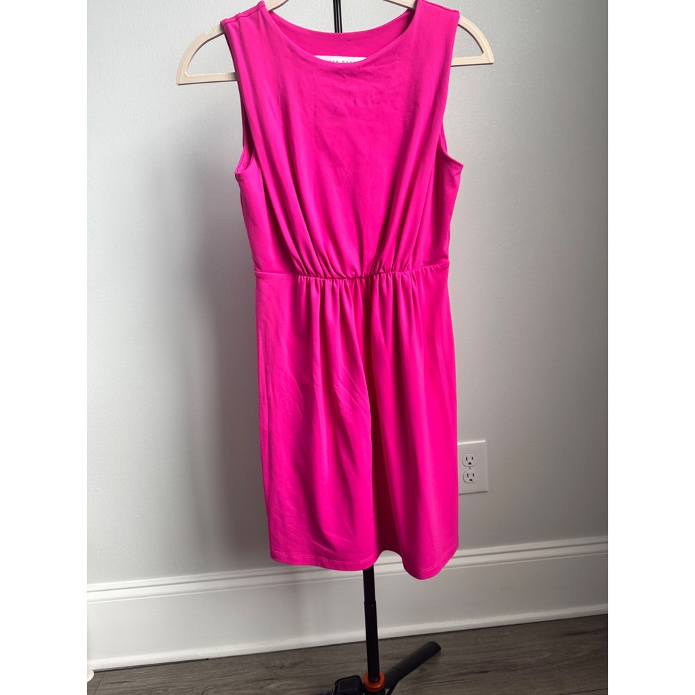 Susana Monaco Fuchsia Pink Sleeveless Knit Mini Dress Elastic Waist Size S